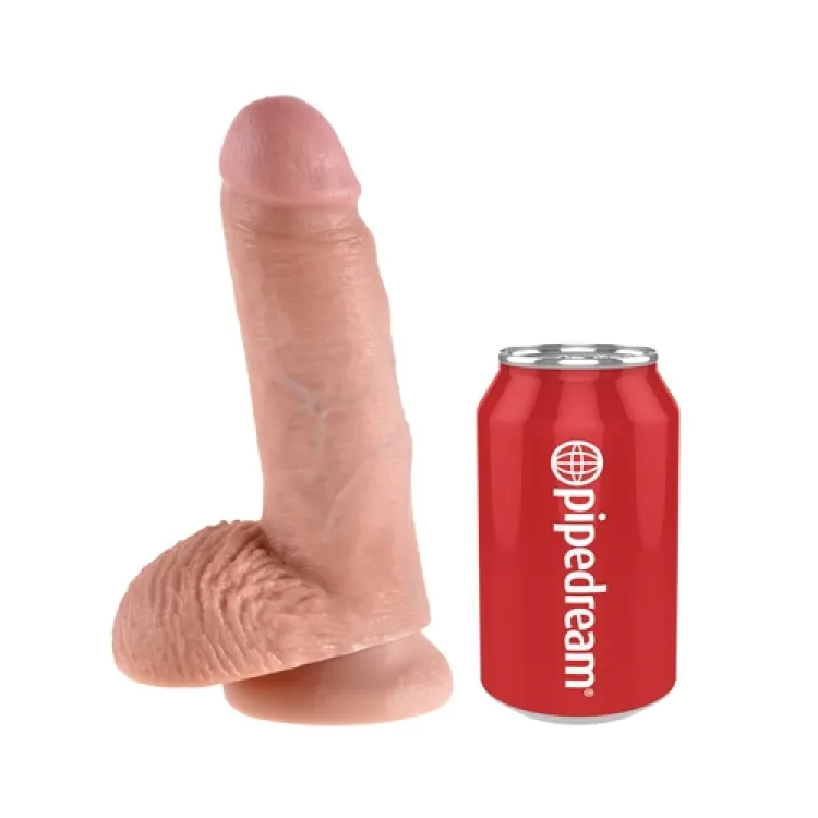 7 in. King Cock Realistic Dildo with Balls Beige 7 in. King Cock Realistic Dildo with Balls Beige