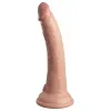 7 in. Realistic Vibrating Dual Density Silicone Dildo with Remote Beige 7 in. Realistic Vibrating Dual Density Silicone Dildo with Remote Beige