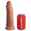 8 in. Realistic Vibrating Dual Density Silicone Dildo Beige