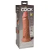 8 in. Realistic Vibrating Dual Density Silicone Dildo Tan