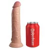 9 in. Realistic Vibrating Dual Density Silicone Dildo with Remote Beige