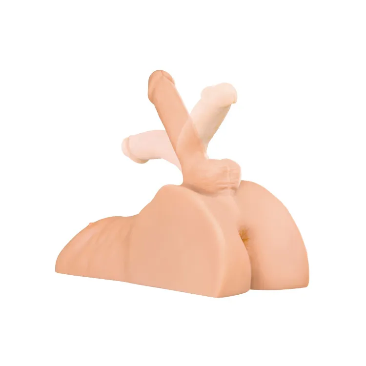 Perfect Ride Anal Masturbator with 6 in. Posable Dildo Beige Perfect Ride Anal Masturbator with 6 in. Posable Dildo Beige