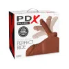 Perfect Ride Anal Masturbator with 6 in. Posable Dildo Brown