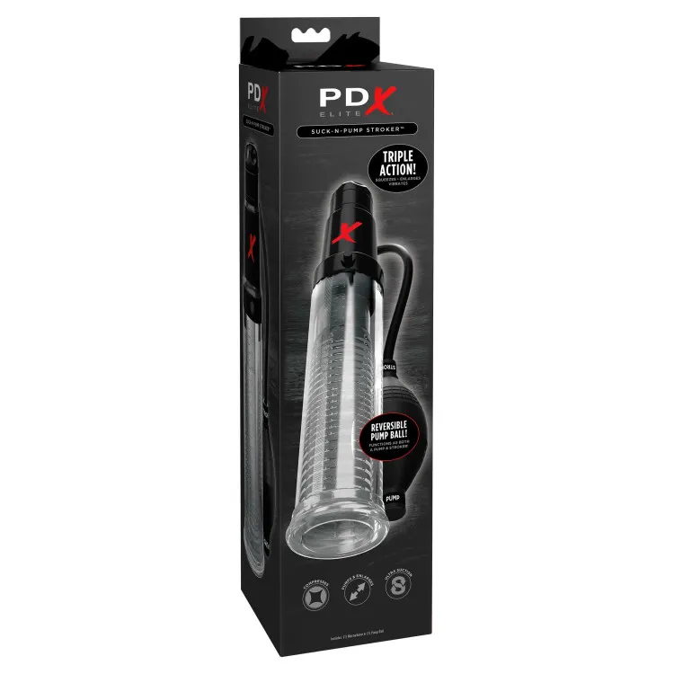 Suck-N-Pump Vibrating Penis Pump & Stroker Suck-N-Pump Vibrating Penis Pump & Stroker