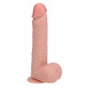 8 Inch RealRock Ultra Realistic Vibrating and Rotating Dildo with Balls Beige