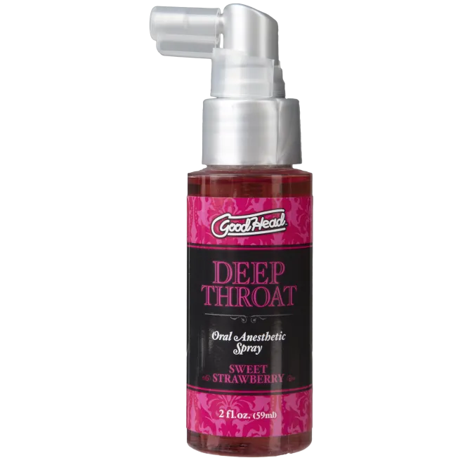 Doc Johnson Good Head Deep Throat Strawberry Oral Anesthetic Spray 2 oz.
