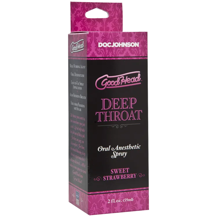 GoodHead - Deep Throat Spray - Sweet Strawberry - 2oz GoodHead - Deep Throat Spray - Sweet Strawberry - 2oz