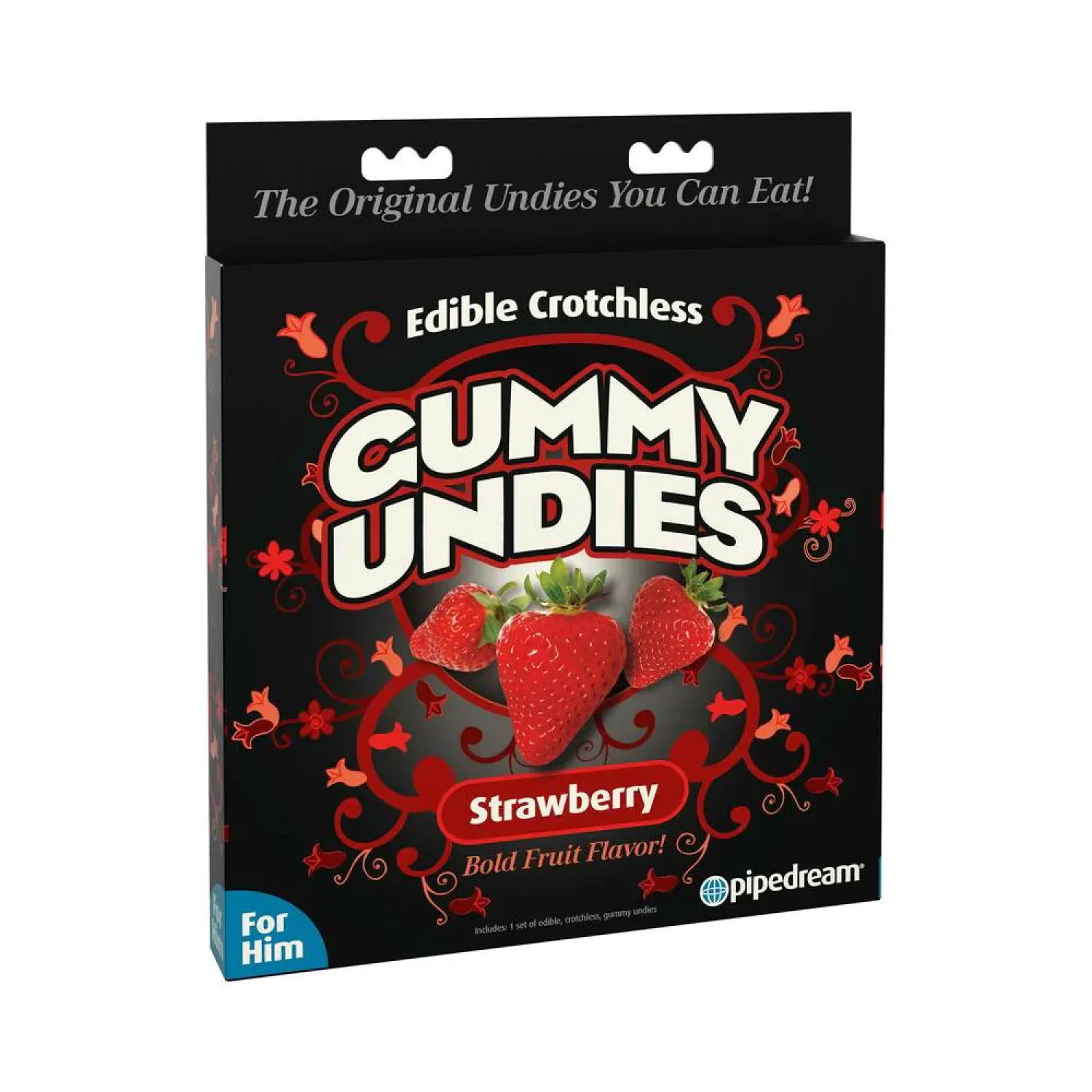 Edible Crotchless Gummy Undies For Him Strawberry Flavor