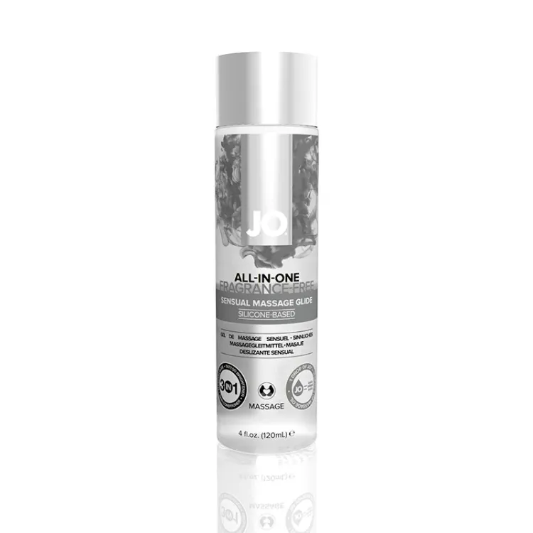 JO All-In-One Massage Glide Fragrance Free (Silicone-Based) 4 oz. JO All-In-One Massage Glide Fragrance Free (Silicone-Based) 4 oz.
