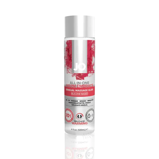 JO All-In-One Massage Glide - Warming (Silicone-Based) 4 oz.