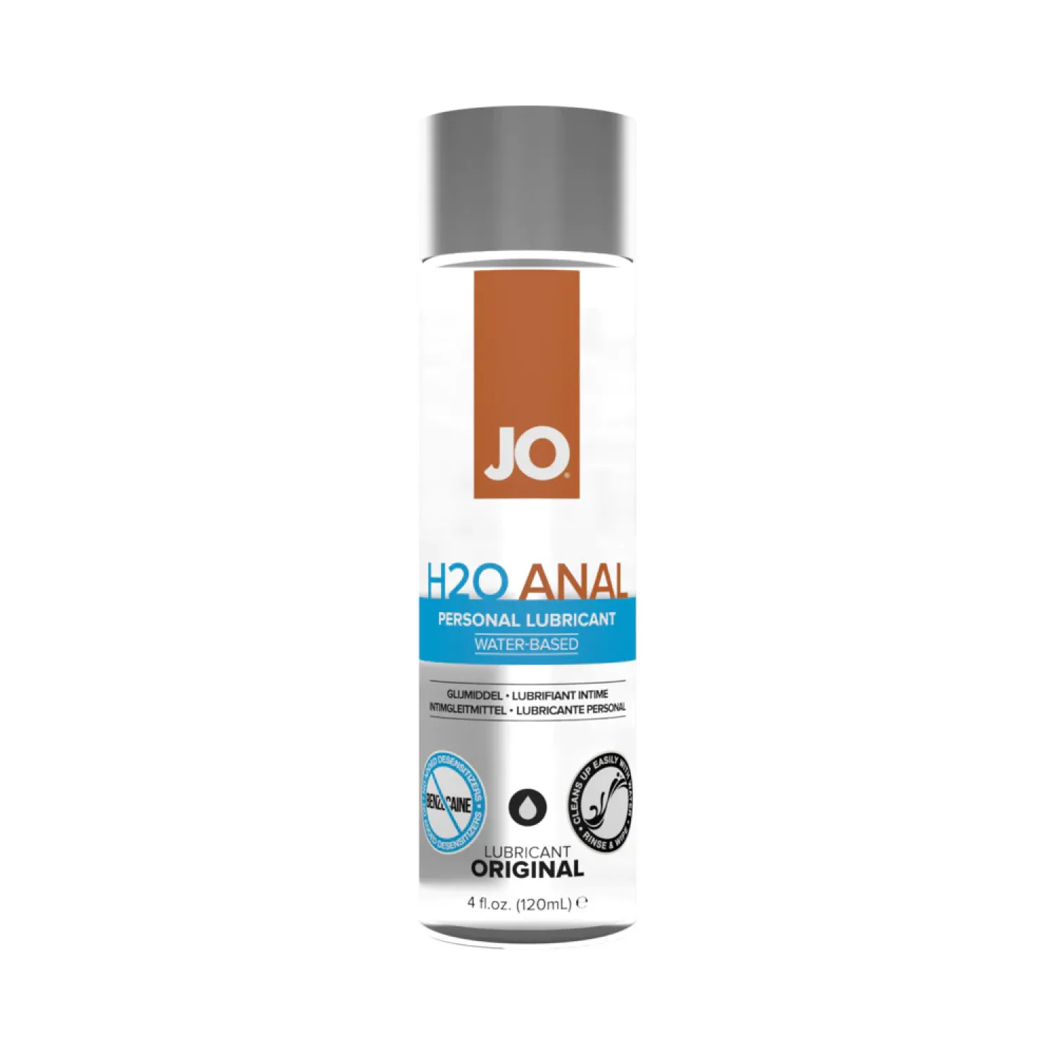 JO H2O Water-Based Anal Lubricant 4 oz.