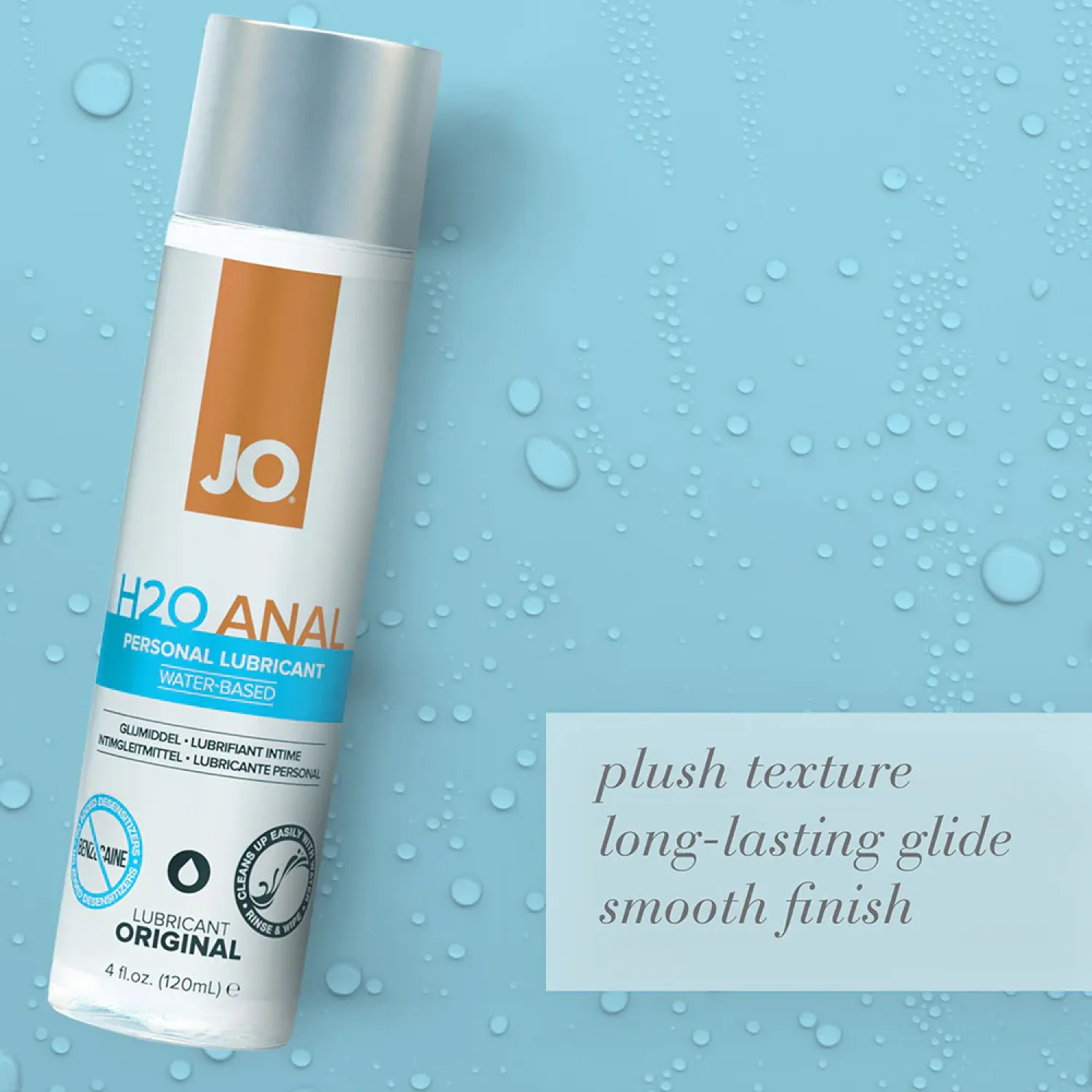 JO H2O Water-Based Anal Lubricant 4 oz.