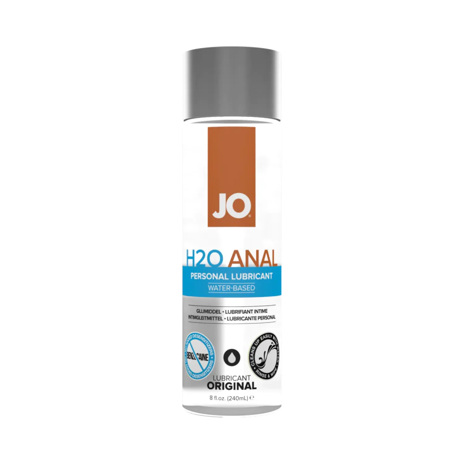 JO H2O Water-Based Anal Lubricant 8 oz.