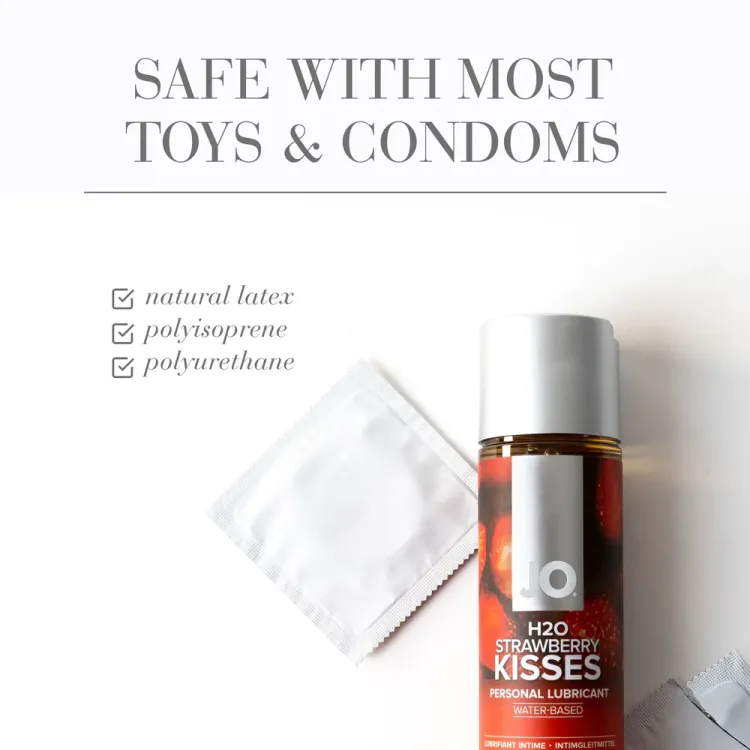 JO Strawberry Kiss Flavored Water-Based Lubricant 1 oz. JO Strawberry Kiss Flavored Water-Based Lubricant 1 oz.