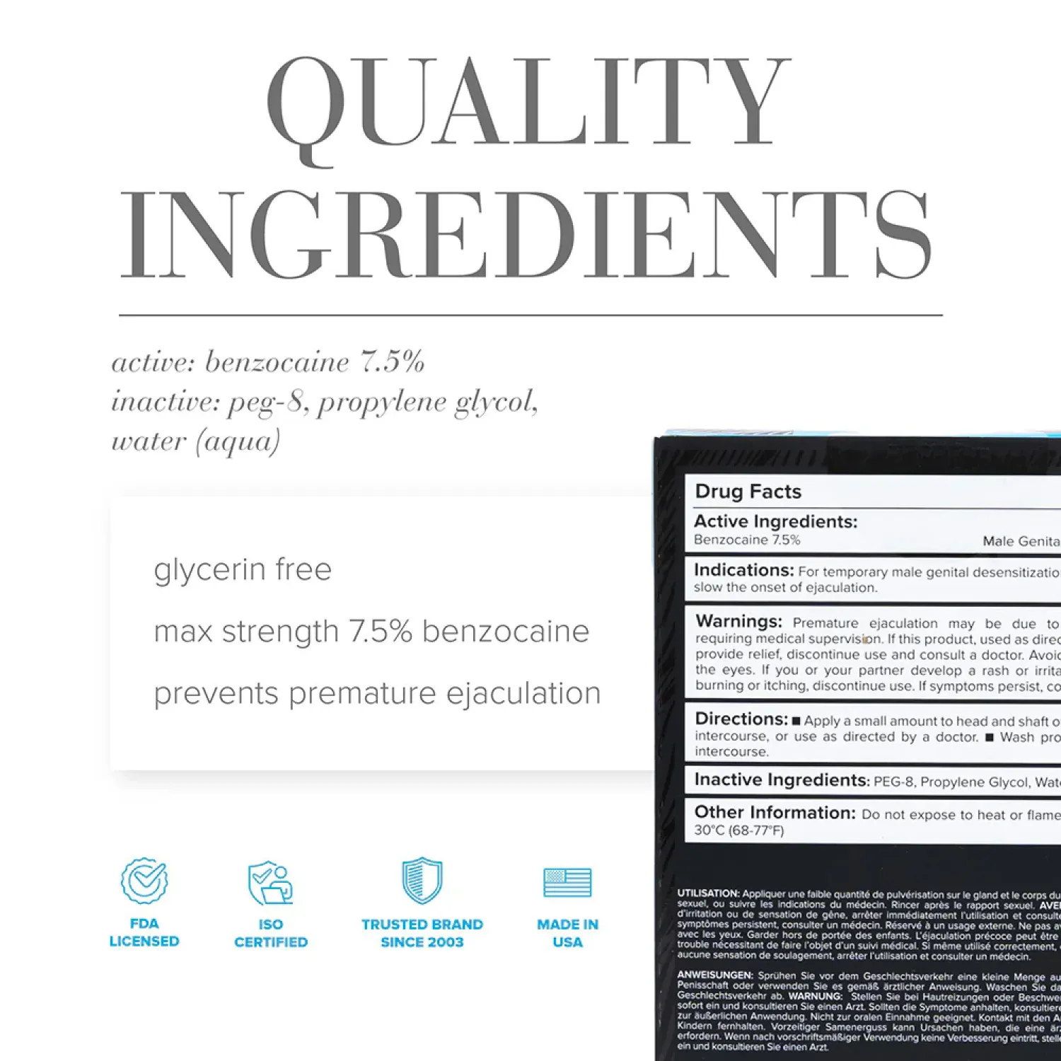 JO Prolonger Desensitizing Spray 2 oz. (37046) | SlipDix.com