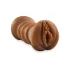 dual ended pocket pussy and ass stroker brown realistic male masturbator