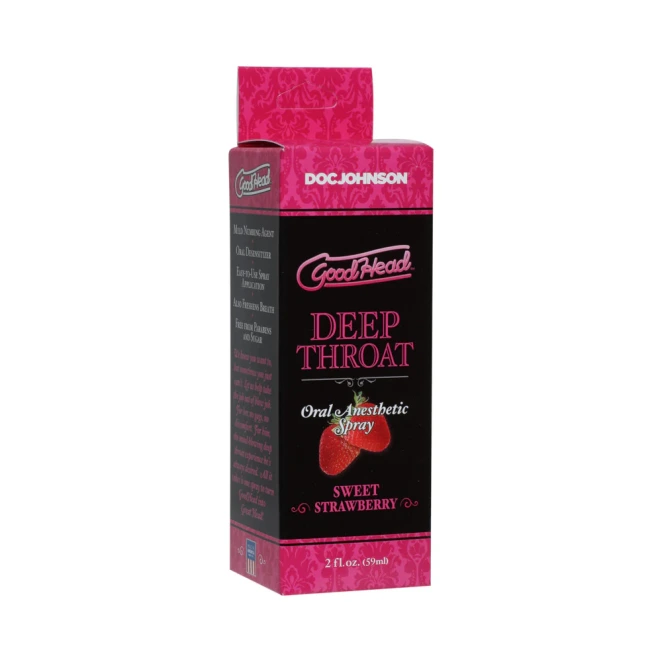 Doc Johnson Good Head Deep Throat Strawberry Oral Anesthetic Spray 2 oz.