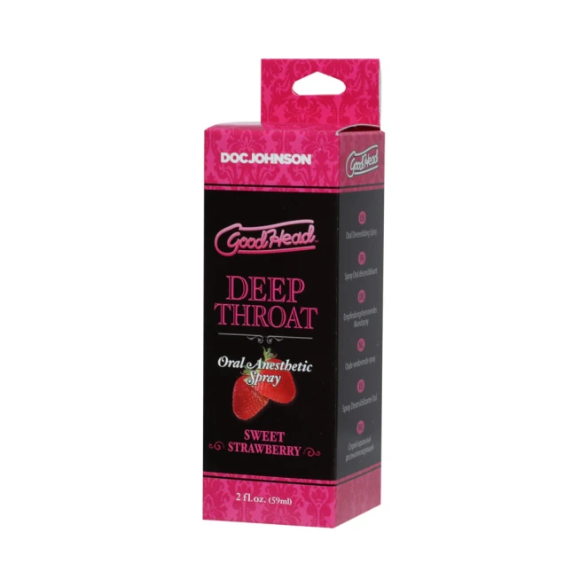 Doc Johnson Good Head Deep Throat Strawberry Oral Anesthetic Spray 2 oz.