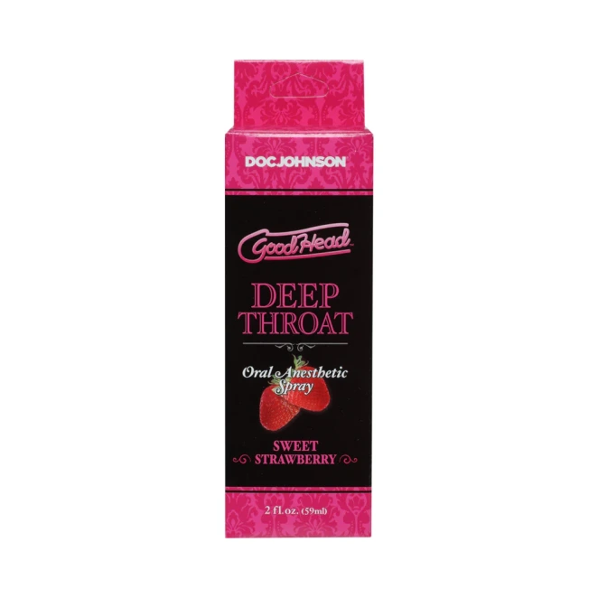 Doc Johnson Good Head Deep Throat Strawberry Oral Anesthetic Spray 2 oz.