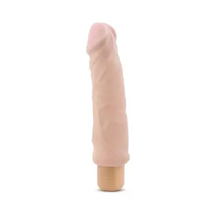 9.5 Inch Realistic Dual Density Vibrating Dildo Beige