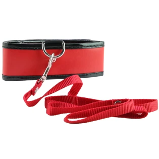 Sportsheets Adjustable Leash & Collar Red