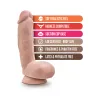 8.5 in. Posable Dual Density Dildo with Balls Beige 8.5 in. Posable Dual Density Dildo with Balls Beige