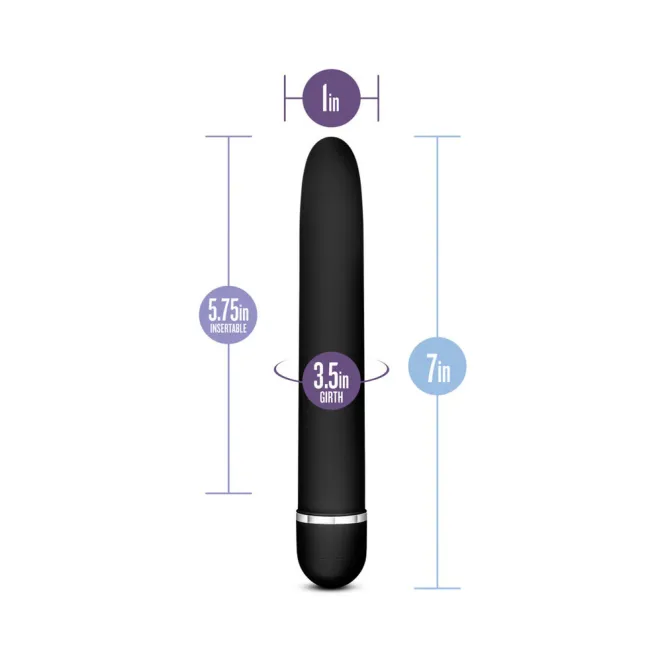 Rose Luxuriate Multi-Speed Classic Slimline Vibrator Black