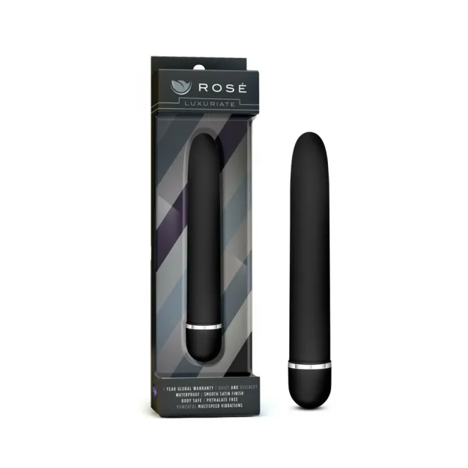 Rose Luxuriate Multi-Speed Classic Slimline Vibrator Black