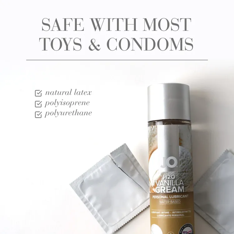 JO H2O Vanilla Cream Flavored Water-Based Lubricant 4 oz. (45144) by System Jo | Lubricants | SlipDix.com JO H2O Vanilla Cream Flavored Water-Based Lubricant 4 oz. (45144) | SlipDix.com