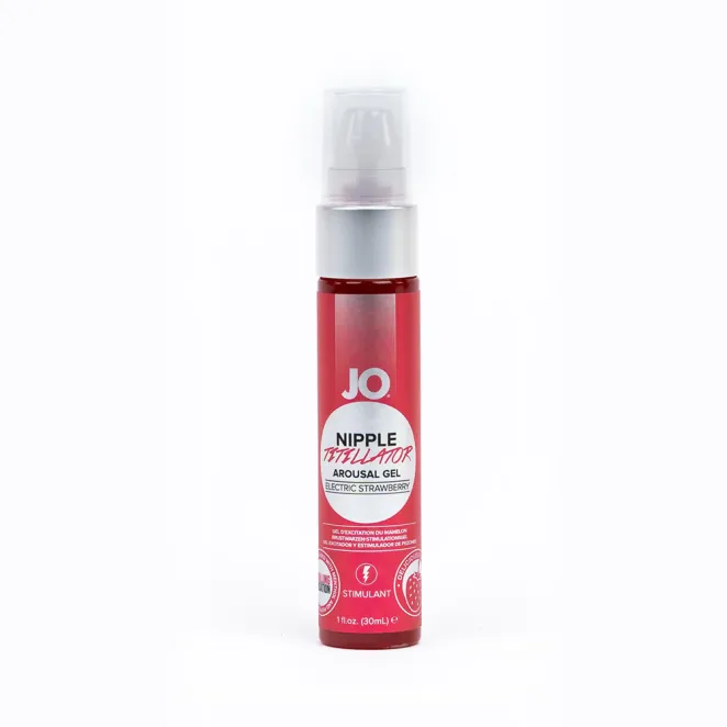 JO® Nipple Titillator Arousal Gel Electric Strawberry 1 oz.