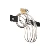 The Prisoner Locking Chastity Belt Cock Cage Silver/Black The Prisoner Locking Chastity Belt Cock Cage Silver/Black