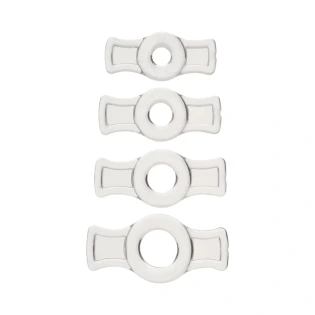 Doc Johnson Titanmen Easy-On Stretchy Cock Ring Set (4 Pack)