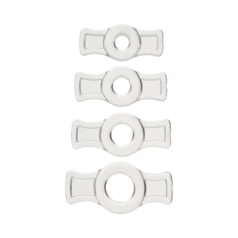 Doc Johnson Titanmen Easy-On Stretchy Cock Ring Set (4 Pack)