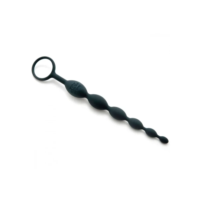 Fifty Shades of Grey Pleasure Intensified Silicone Anal Beads Black