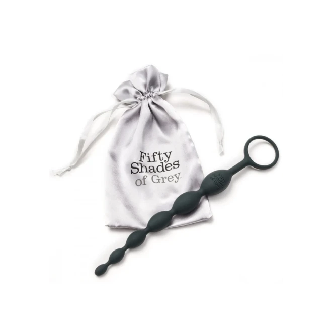 Fifty Shades of Grey Pleasure Intensified Silicone Anal Beads Black