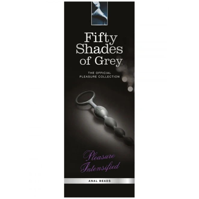 Fifty Shades of Grey Pleasure Intensified Silicone Anal Beads Black