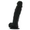 7 Inch Colours Pleasures Realistic Silicone Dildo with Balls Black