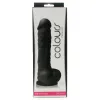 5 in colours pleasures realistic silicone dildo black suction cup