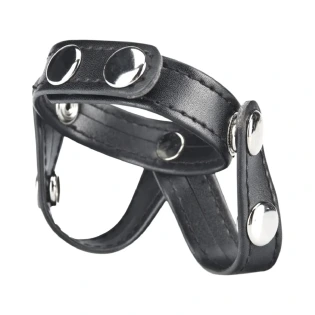 Blue Line C&B Gear V-Style Cock Ring with Ball Divider
