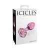 Icicles No. 48 Full Bloom Large Flower Glass Butt Plug 3.5 Inch