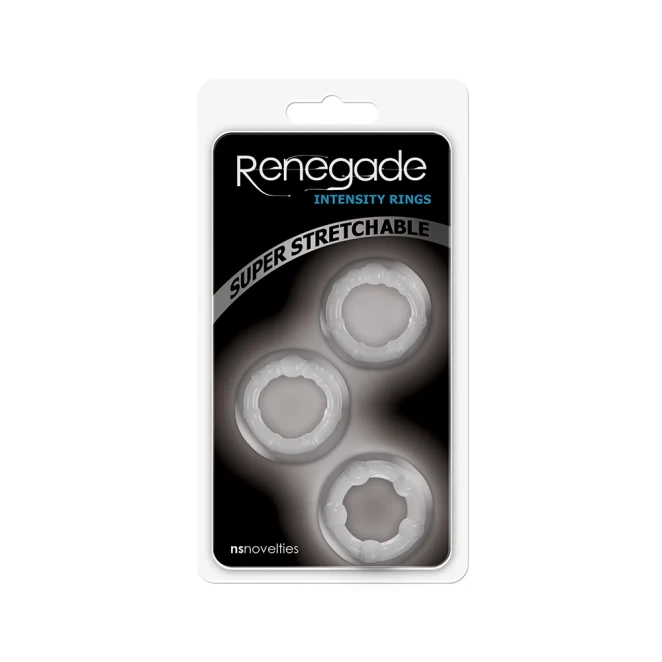 Renegade Intensity Clear Cock Rings (3-Piece)