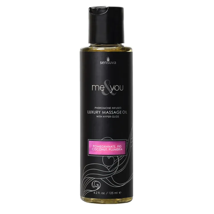 Sensuva Me & You Pheromone-Infused Luxury Massage Oil Pomegranate, Fig, Coconut, Plumeria 4.2 oz. (52345) by Sensuva | Massage Oils, Lotions & Candles | SlipDix.com Sensuva Me & You Pheromone-Infused Luxury Massage Oil Pomegranate, Fig, Coconut, Plumeria 4.2 oz. (52345) | SlipDix.com