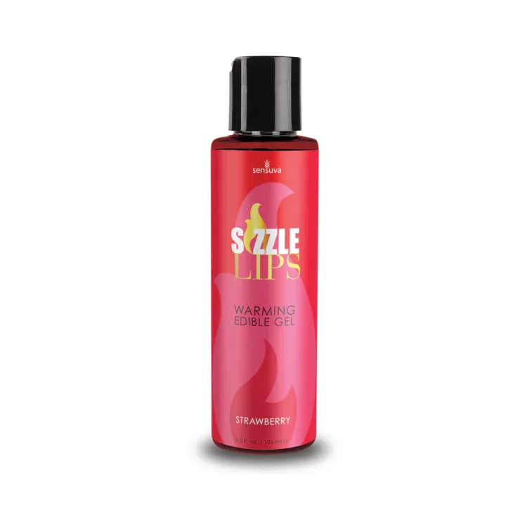 Sensuva Sizzle Lips Warming Edible Gel Strawberry 4.2 oz. (52353) by Sensuva | Lubricants | SlipDix.com Sensuva Sizzle Lips Warming Edible Gel Strawberry 4.2 oz. (52353) | SlipDix.com