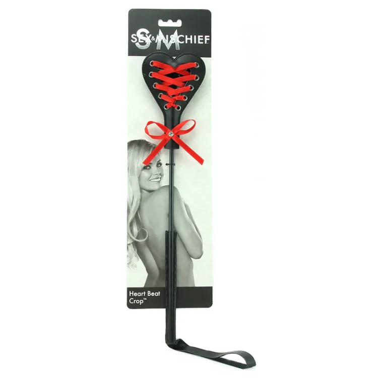 Heart Beat Crop Lace-Bonded Spanking Toy Heart Beat Crop Lace-Bonded Spanking Toy