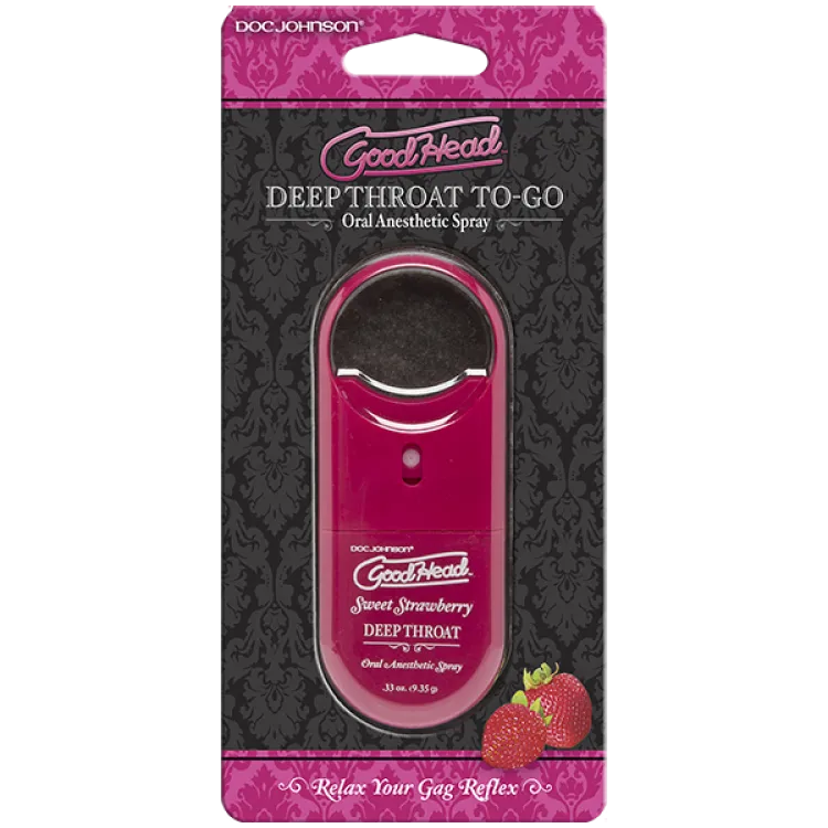 Goodhead to Go - Deep Throat Spray .33oz. Sweet Strawberry Goodhead to Go - Deep Throat Spray .33oz. Sweet Strawberry