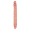 12 Inch King Cock Ultra Realistic Slim Double Dildo Beige
