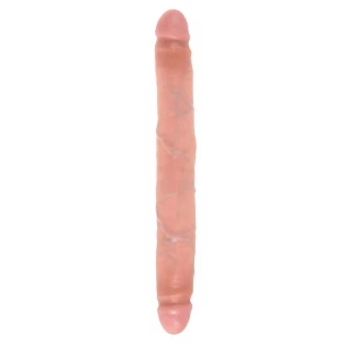 12 Inch King Cock Ultra Realistic Slim Double Dildo Beige
