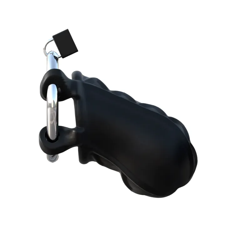 Fantasy C-Ringz Extreme Locking Chastity Cage Black Fantasy C-Ringz Extreme Locking Chastity Cage Black