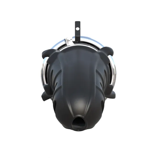 Hardcore Cock Blocker Locking Chastity Cage Black