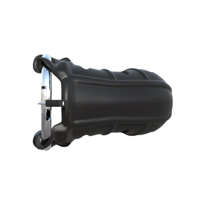 Hardcore Cock Blocker Locking Chastity Cage Black